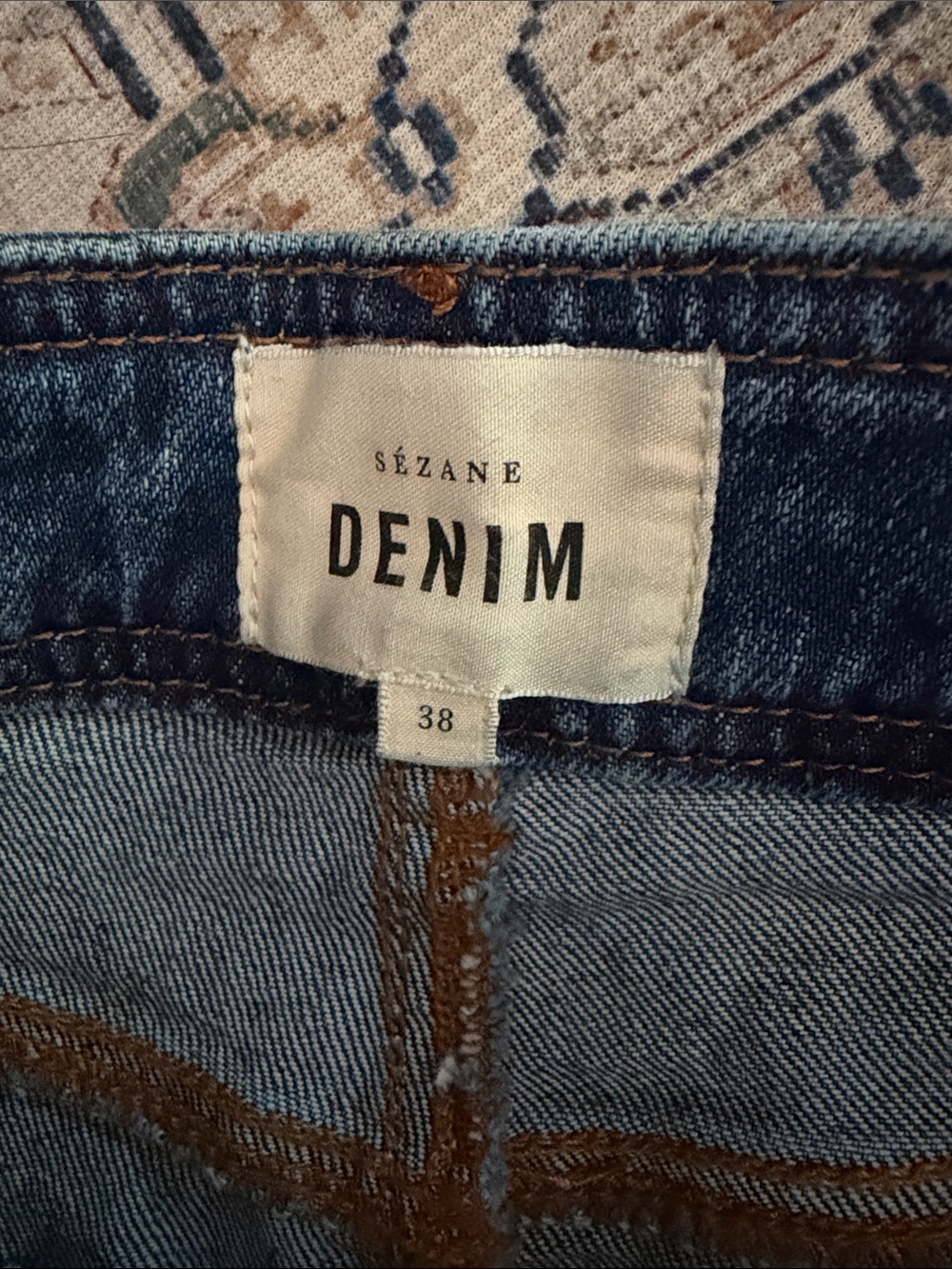 SEZANE ❤️ Dark Blue High Rise Straight-Leg Jeans Size 38 / US 6 - Picture 2 of 7